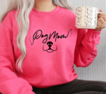 hot pink dog mom sweatshirt at wonderful designs by morgan